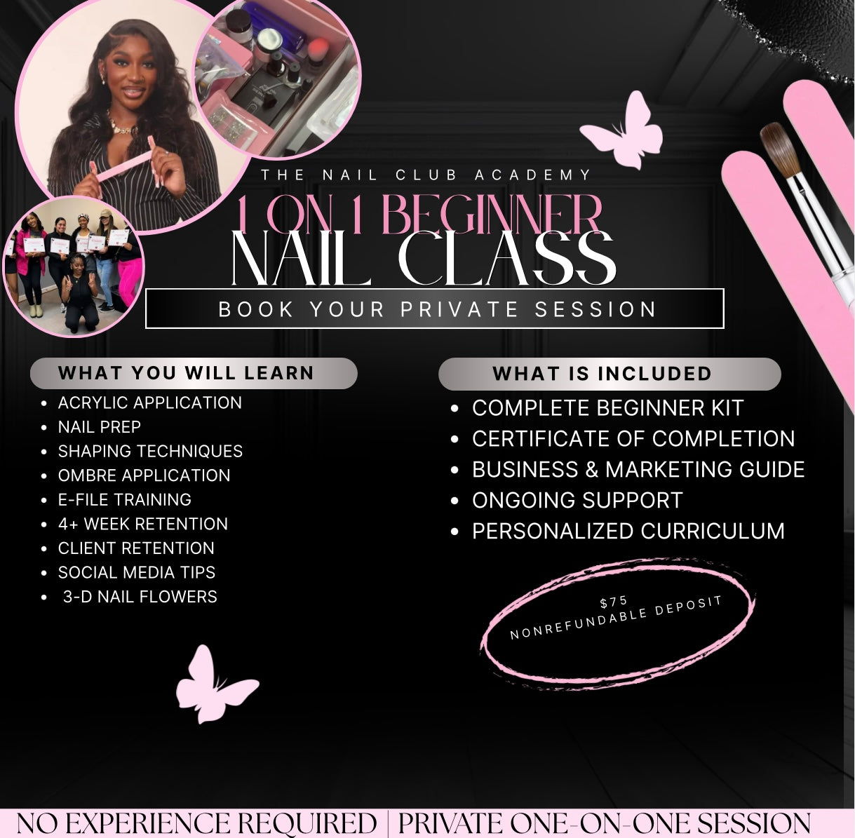 TEEN 1-on-1 NAIL TRAINING DEPOSIT